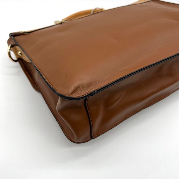 Move & Moda Brown Faux Leather Work Convertible Crossbody Briefcase - Picture 8 of 12